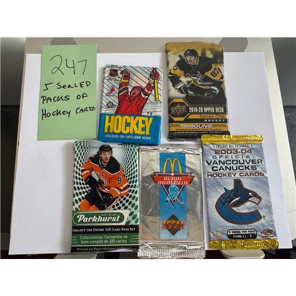 Vintage Sealed NHL Hockey Trading Card Pack Lot 5 Upper Deck O Pee Chee Pacific