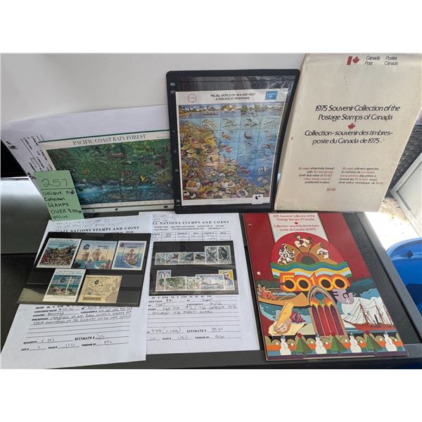 Canada Souvenir Stamp Collection Palau World Reef Pacific Coast Rain Forest Lot