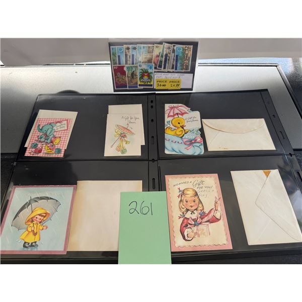 Vintage 1950s Baby Shower Congratulations Greeting Cards Used Ephemera Lot Envs