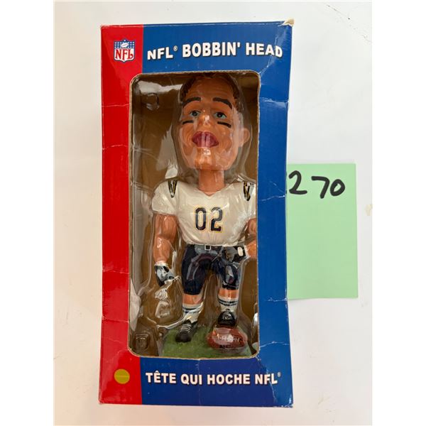 Vintage 2002 St Louis Rams NFL Bobbin Head Bobblehead Elby Gifts White Jersey 02