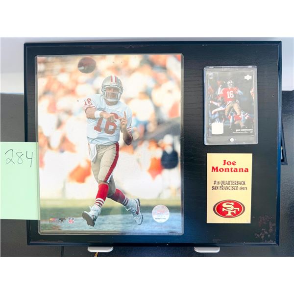 Joe Montana San Francisco 49ers Framed 8x10 Photo Upper Deck Trading Card Plaque