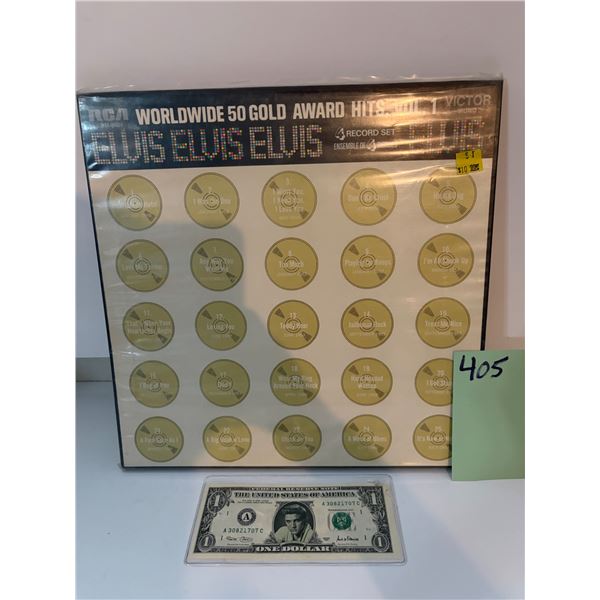 ELVIS GOLD 100 W/ ORIGINAL PRICE TAG / ELVIS CURRENCY novelty bill