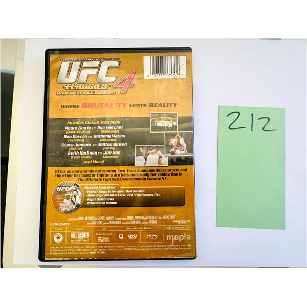 UFC Classics 4 DVD Where It All Began Revenge Warriors Royce Gracie Dan Severn