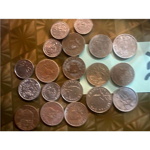 Vintage France French Franc Centimes Coin Lot Republic Sower Foreign Money Mix