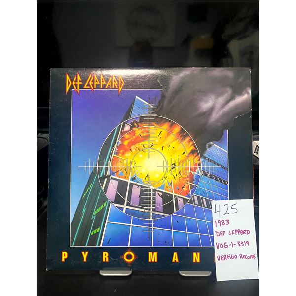 Def Leppard Pyromania Vinyl LP 1983 Original Canadian Pressing Vertigo VOG-1-3319