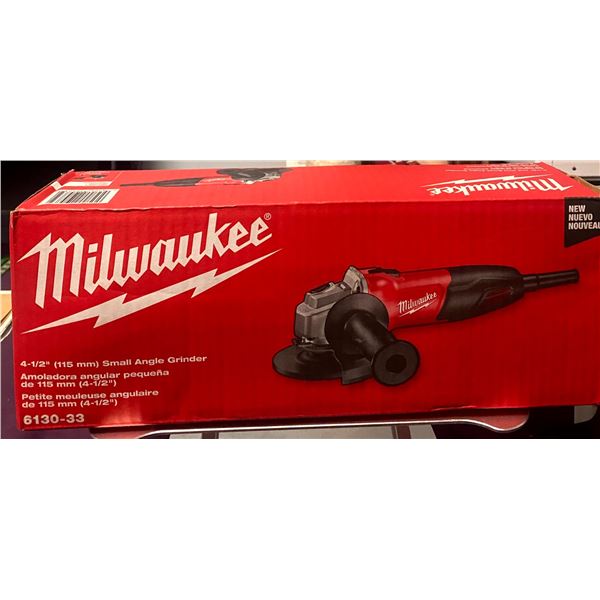 Milwaukee 6130-33 7 Amp Corded 4-1/2 in Small Angle Grinder New Slide Switch Box