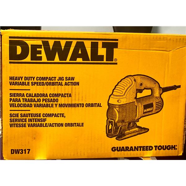DEWALT DW317 5.5 Amp Corded Compact Jigsaw Variable Speed Orbital Action New Box