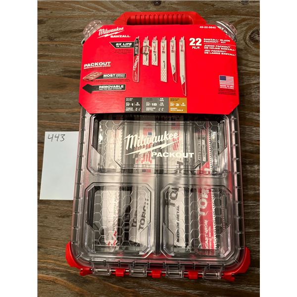 Milwaukee 49-22-5640 22PC SAWZALL Reciprocating Blade PACKOUT Organizer Kit New