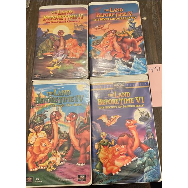vintage vhs lot of 4 land before time