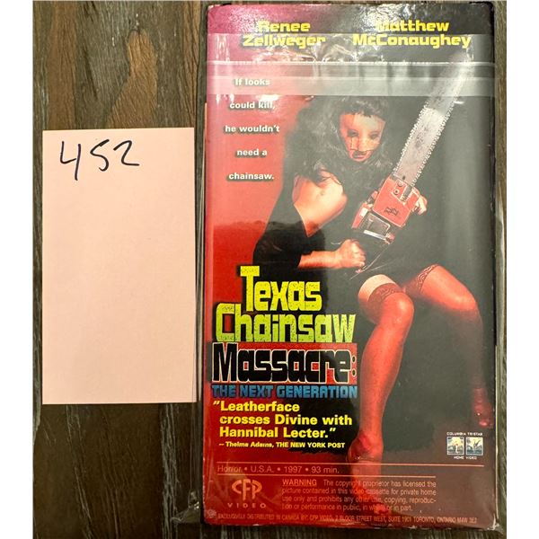 Texas Chainsaw Massacre The Next Generation VHS 1997 CFP Slasher Horror Zellweger