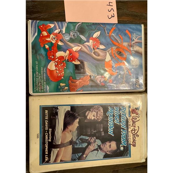 Vintage VHS Lot The Little Fox 1987 Disney Return From Witch Mountain Clamshell