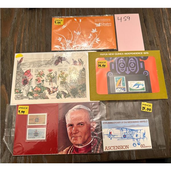 Vintage Stamp Lot Papua New Guinea 1975 Canada Pope John Paul II Ascension Parks