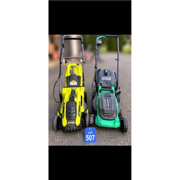 2 WORKING LAWN MOWERS RYOBI 40V HP Brushless 20" Cordless/ Certified 20V / 28V Cordless Lawn Mower