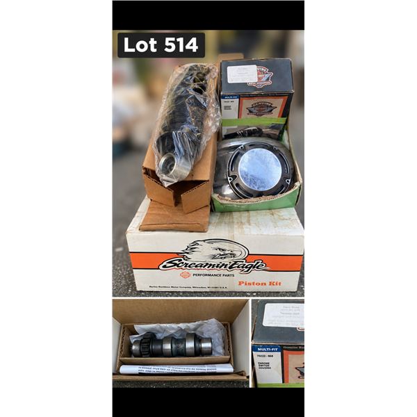 Harley Screamin Eagle Piston Kit Camshaft Chrome Switch Housing Suspension Lot