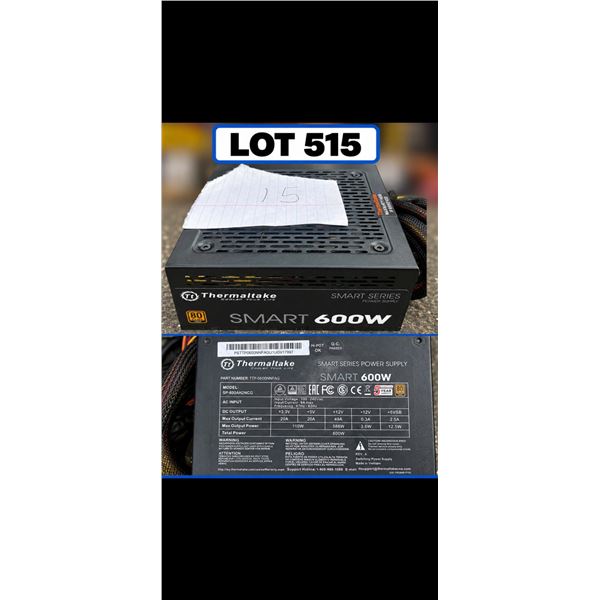 Thermaltake Smart 600W 80+ Gold ATX Power Supply PSU SP-600AH2NCG TTP-0600NNFAG