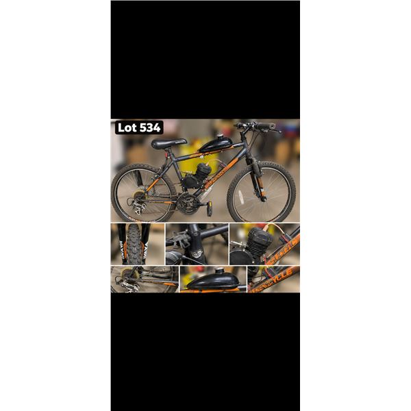 Supercycle Motorized Mountain Bike 80cc 2 Stroke Gas Engine Bicycle Custom Built