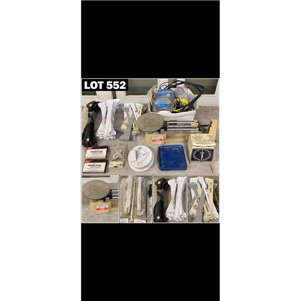 Ohaus Scale Drawer Slides Smoke Detector Household Hardware Organizer Utility Lot
