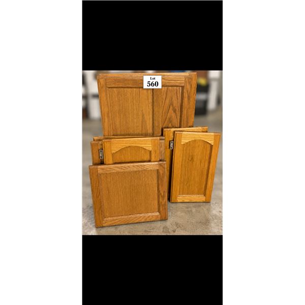 wood cabinet doors interior excellent shape oak