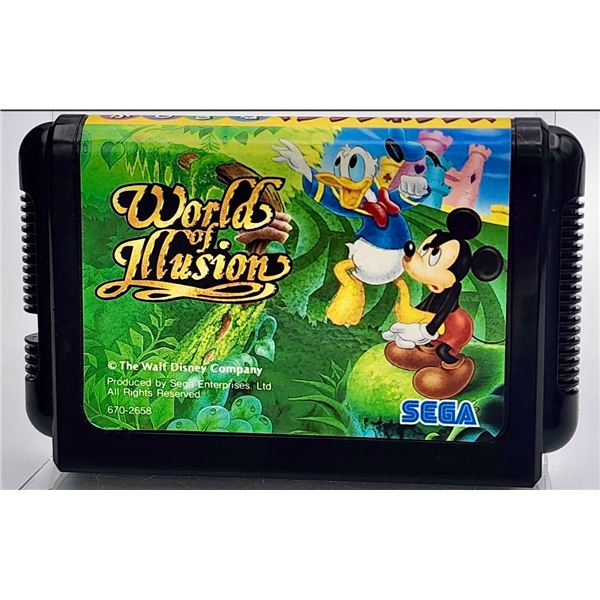World of Illusion Sega Genesis 1992 Game Mickey Mouse Donald Duck Cartridge Loose