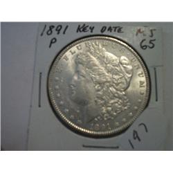 1891-P MORGAN DOLLAR