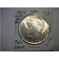 1922-P PEACE DOLLAR