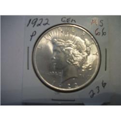 1922-P PEACE DOLLAR