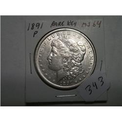 1891-P MORGAN DOLLAR