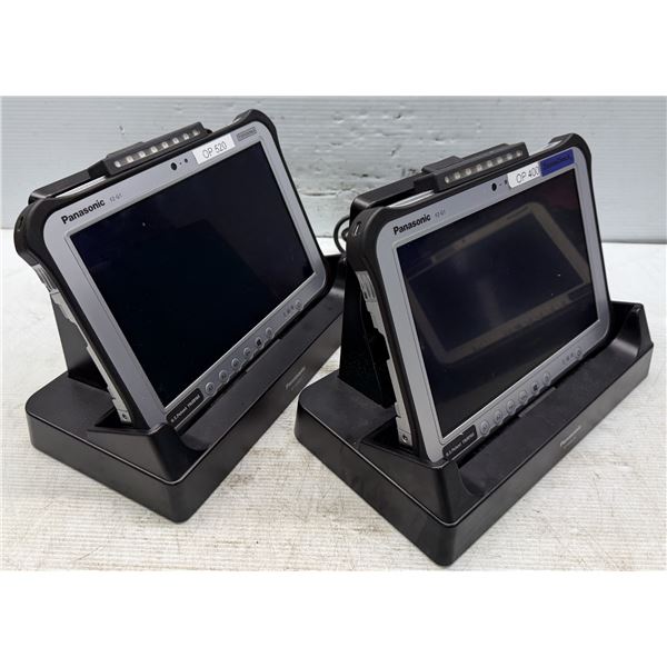 (2) Panasonic #FZ-G1 Touch Pads w/#FZ-VEBG11 Cradle Stations & Power Cords