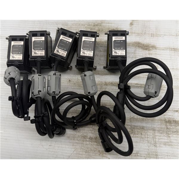 (5) Omron #ZX2-LD100L Smart Sensors w/Cables