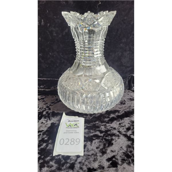 S1 Canadian Cut Glass Crystal Vase A