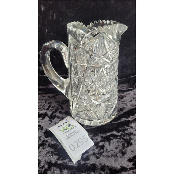 S1 Canadian Cut Glass Crystal Pitcher A