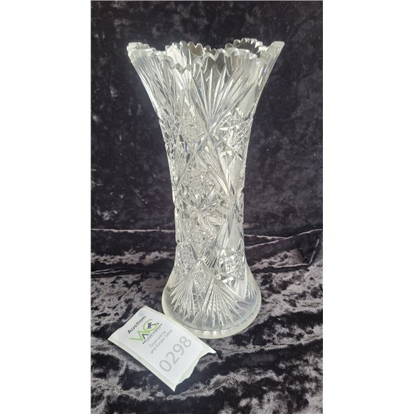 S1 Canadian Cut Glass Crystal Vase A
