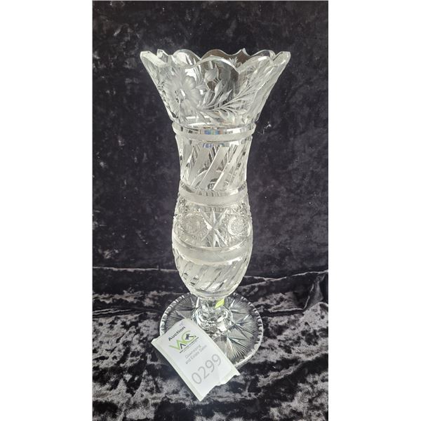 S1 Canadian Cut Glass Crystal Vase A