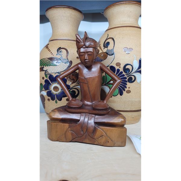 S1 Vases & Carved Figurine From Bali A