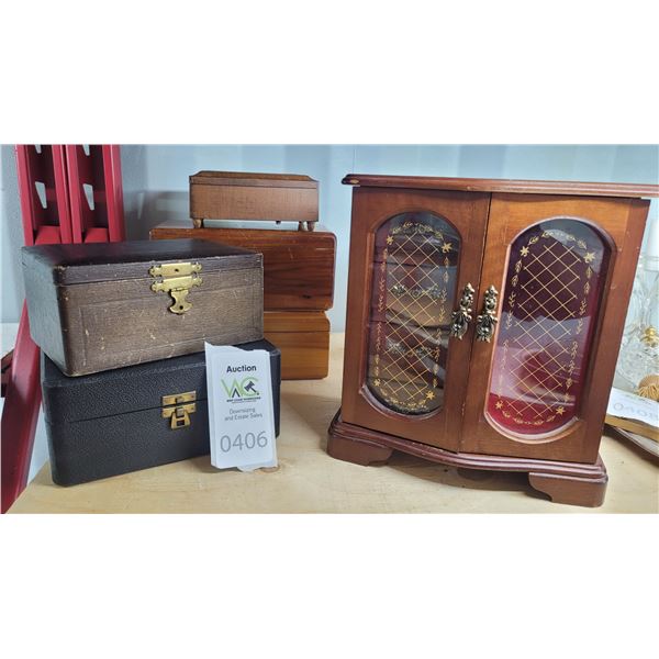 S2 Jewelry Boxes & Antique Sewing Box A