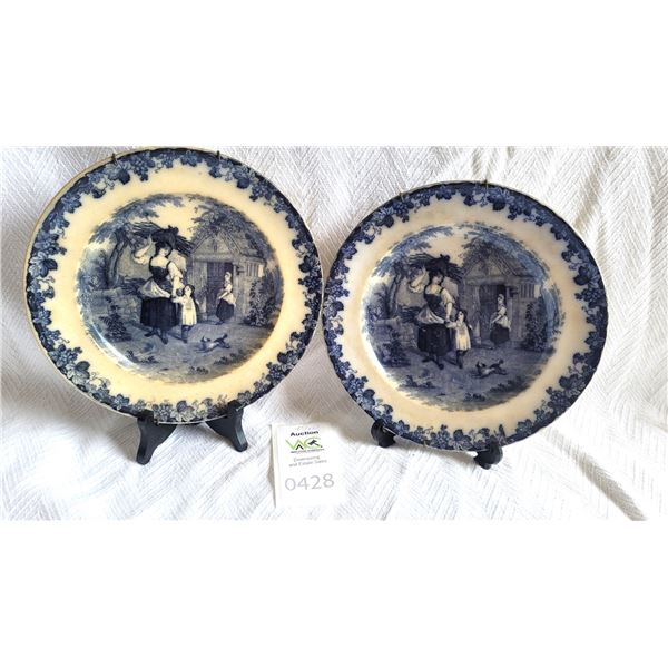 S1 Antique "Normandy" Sarreguemines Plates A