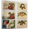 Image 1 : Clapsaddle Holiday Greeting Postcards Album Approx. 80