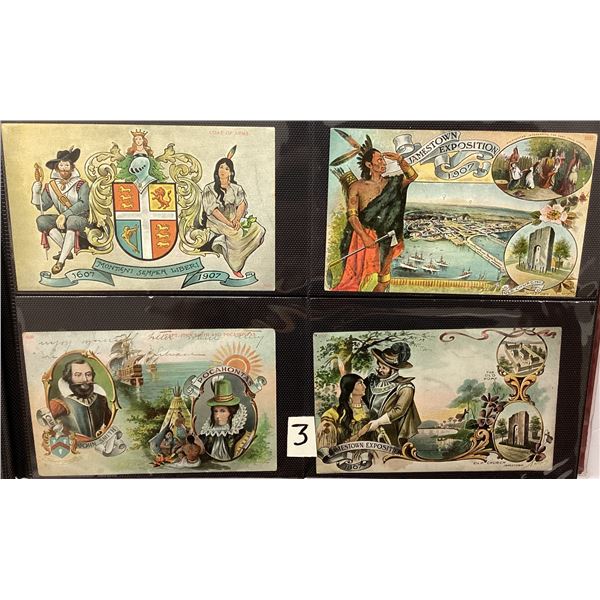 Album of Approx. 75 Postcards - Expositions, Hudson Fulton, Patriotic & More