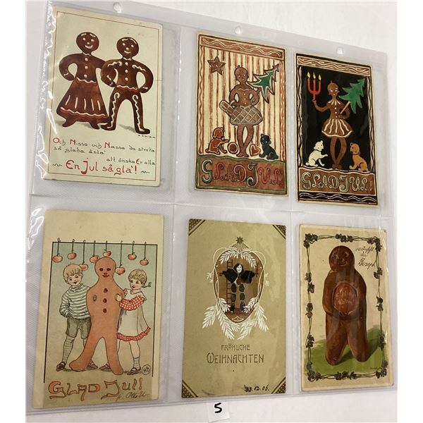 Gingerbread Holiday Greeting Postcard Album 60+