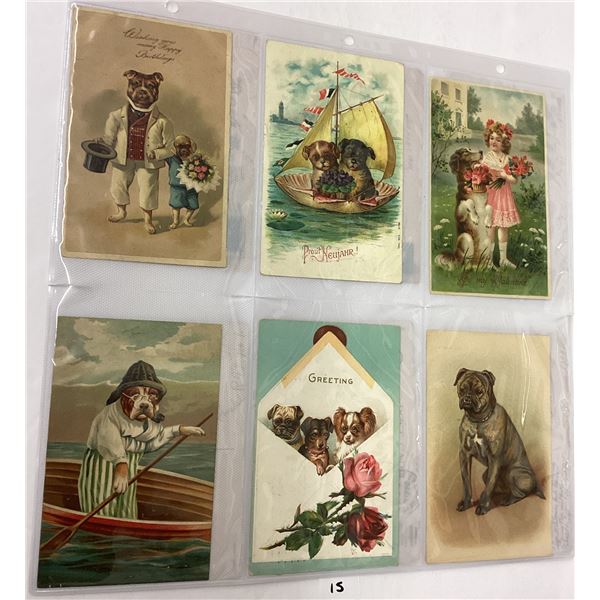 Animals - Dogs on Greeting Postcards Album of 30