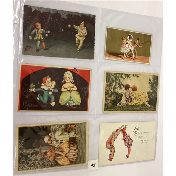 Children Dressed as Clowns Holiday Greeting Album Approx. 40 Postcards