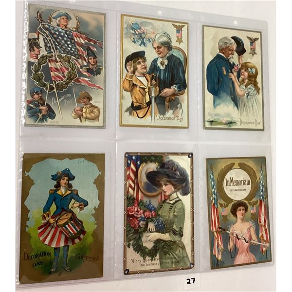 Patriotic Holiday Greetings Album Approx. 40 Postcards