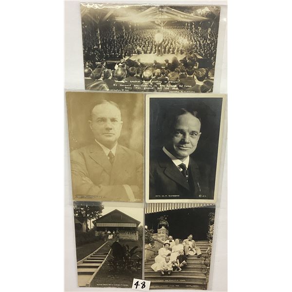 Real Photo Billy Sunday Religious Postcards 5