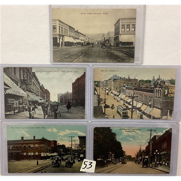 Main Streets & Street Scene Postcards Approx. 150
