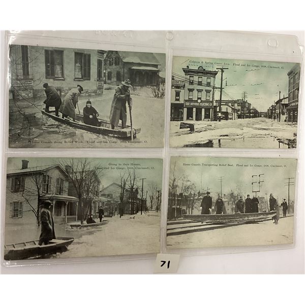 1918 Disaster Cincinnati Flood & Ice Gorge Postcards 16
