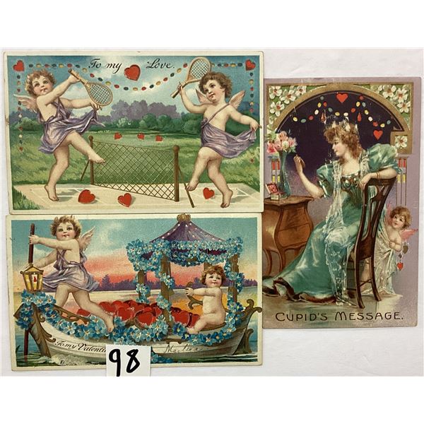 Novelty - Hold to Light Valentine's Day Holiday Greeting Postcards 3