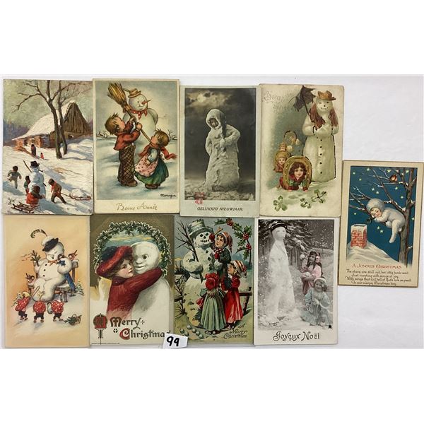 Snowmen Holiday Greeting Postcards 17