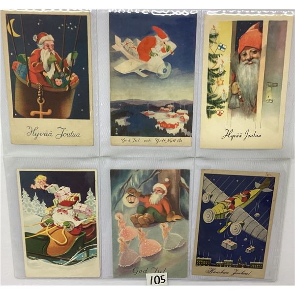 Swedish Santa Claus Holiday Christmas Greeting Album 50 Postcards