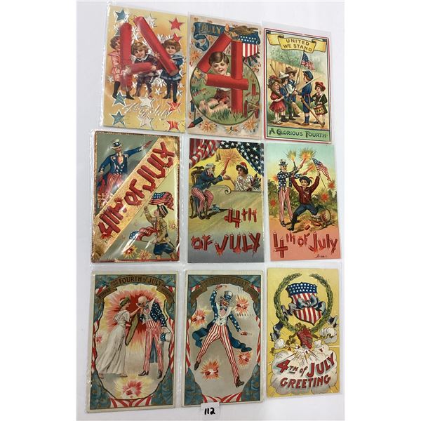 4th Of July Patriotic Holiday Greeting Postcards 25
