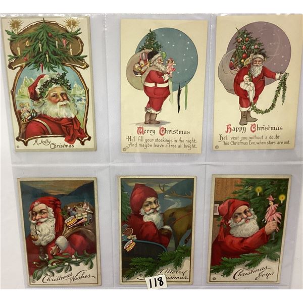Stetcher Santa Claus Holiday Christmas Greeting Postcard Album Approx. 35